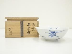 京焼　曽根幸風造　染付蜻蛉茶碗（共箱）